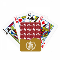 Crveni ukras Bijeli uzorak Mas Royal Flush Poker igračka karta