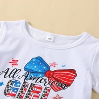 Aturuste 4. jula Njuška novorođenčad Djevojka za djecu za bebe Ljeto odijelo Američka zastava Ispiši