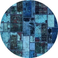 Ahgly Company u zatvorenom okrugli patchwork svijetloplavi prelaznih prostirki, 4 'krug