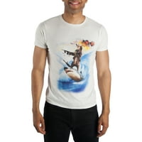 Surfanje komandose medvjed surfanje na majicu bijele majice za majicu morskih pasa-x-x