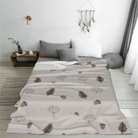 Boemski ispisan uzorak bacajte pokrivač, super mekani pokrivači za oblaganje od flanela protiv pileta, 80 x60