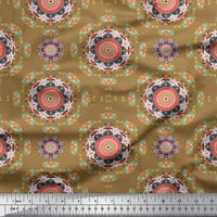 Soimoi baršun tkanina cvjetna mandala ispis tkanina od dvorišta široka