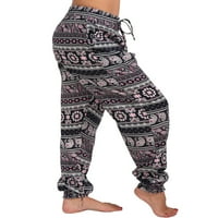 Plus size žene udobne boemske konusne slonove harem labavo joga putničke padžama Lounge hlače visoke