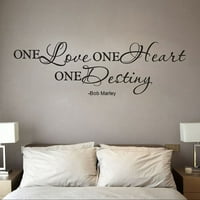 Jedna ljubav citira uklonjivu naljepnicu zidna naljepnica Vinil umjetnička kućni dekor