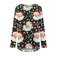 Bluze za žene Dressy Ležerne prilike Dugi rukav Božićni print Okrugli vrat Pulover Majica Majica Tors