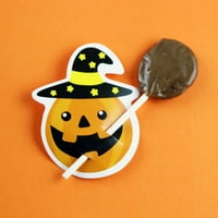 Pumpkin Ghost Print Halloween Candy Lollipop papir Kartice