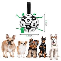 Igračka za pse nogometna lopta sa interaktivnim karticama za vuču, psećih igračaka za tegljače, štene