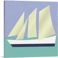 Modern Clout Boat Canvas Art Print - Veličina: 26 26