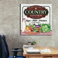 Epic Graffiti 'Country Kitchen' by Mollie B., Zidna zgrada Giclee Canvas Art, 37 x37