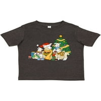 Inktastična božićna ovčja porodica sa drvećem poklon dječaka mališana ili majica Toddler