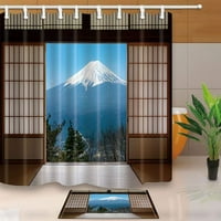 Japan dekor drvena vrata za prikaz nosača za tuš kabinu s podnim ortionicima za kupelj na vratima 15,7x