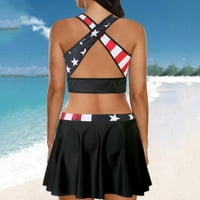 Koudehua Ženski kupaći kostimi Nacionalna zastava sa sukvi kupaćim kostima Blok Block Kupationice za