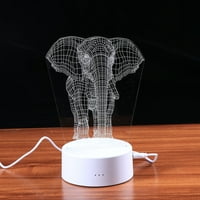 Bestonzon Creative 3D noćni lampica Slona Smart Touch Light Boja promjena noćne lampice za osvjetljenje spavaće sobe