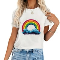 Rainbow Cool Retro ženska grafička majica za zabave ili poklone bijeli