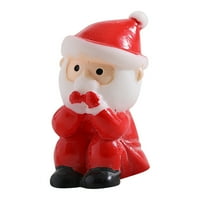 Jikolililili Mini Božićni santa Claus ukrasi božićne minijaturne ukrase za rese santa figurice za Xmas Santa Claus Dekoracija Božićna zabava