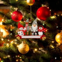 Božićno drvce Santa Božićne zabave Likovi božićne porodice ukras privjesak Crtani božićni privjesak