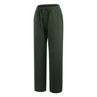 AirPow hlače za žene Ležerne ljetne ženske ležerne pantalone Čvrsta vučna struka dugačke hlače sa džepnim