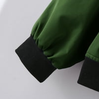 Zimski kaputi za djevojčice sa džepovima s džepovima topla vjetra vanjska odjeća jeseni djevojke traper jakne zelene 110