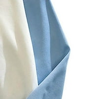 Ženska dukserica okrugla izrez pulover zaklopke Plavi XL