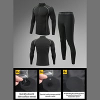 Maytalsoy muške sportske odjeće za vježbanje teretana sportsko odijelo prozračno toplo reprodukcijsko staklekasti prijenosni znojne apsorpcije crna xxl