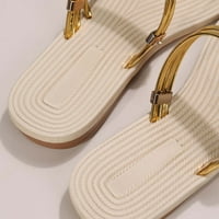 Lydiaunistar Womens Ljeto papuče Rhinestone & Leptir ukrasite dizajn prstenasti sa sandale žute 6,5
