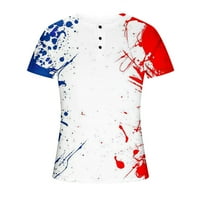 Njoeus majice za muškarce Ljetne muške grafičke majice, muškarci casual v-izrez 3D digitalni ispis Pulover