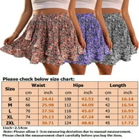 Glonme žene A-line boemska mini suknja Labavi odmor Skirt Swing Ljeto