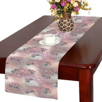 Ružičasti ružin cvjetni stol za trkač placemat, brak cvjetni stolnjak za uredske kuhinje za ručavanje