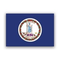 Virginia zastava naljepnica za zastavu - samoljepljivi vinil - Vremenska zaštitna - izrađena u SAD -