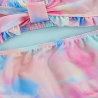 Tsseiatte Kids Girl kupaći kupaći komični i poklopac ljetne cvjetne kravate Dye Print Camisole grudnjaka Elastični kratke hlače