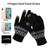 Muške i ženske rukavice za ispis snega, kreativni i moderni mobilni telefon sa zaslonom pletenim rukavicama,