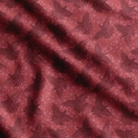 Soimoi ptica print baršunal tkanina dekor šivaći tkaninu uz dvorište WidedeCorativna tkanina za presvlake i akcente za dom crvena