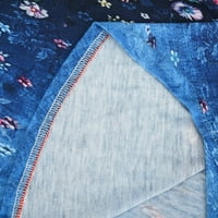 Dadaria Outfits za žene Ljetne kratke hlače postavljene sportske kostim okruglim vratom Ispis kratkih rukava za kratke rukave Postavljeno nebo plavo l, žensko
