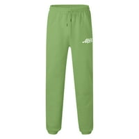 AVITICD MAN Hlače Ležerne prilike za muškarce Teretne kratke hlače Muški komforni pletenje Jean Cut ravna fit hlače zelena xl