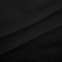 Qiaocaity Žene Haljine Ljetni modni print Ležerne prilike pamučne posteljine Swing kratka suknja haljina