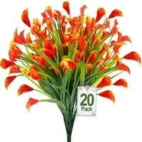Sinhoon Bundles Calla Lily Umjetna cvijeća Postrojenja Vanjski ukrasi, otporne na UV rezistentne fajlne