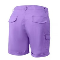 Cuekondy ženske labave čvrste boje mini pantne ljetne plažne kratke hlače kratke vruće hlače Teretne kratke hlače