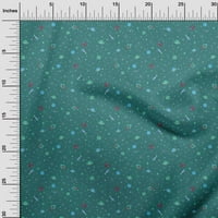 Onuone pamučni dres tamne tealne zelene tkanine Dječje svemir DIY odjeće prekrivajući tkaninu Tkanina
