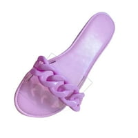 Loyisvidion Womens Sandale Sandale za žene Ravne papuče Prozirna udobna plaža Rimske cipele Flip Flop