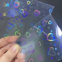 Jiaroswwei set naljepnica za nokte Aurora Effect srčani uzorak DIY holografski ljepilo klizači Nail