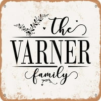 Metalni znak - obitelj Varner - Vintage Rusty izgled