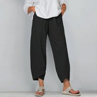 Ženske hlače pantalone labave casual sport novi modni dugi dugi dulci odijelo crni s-6xl