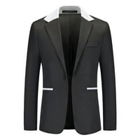 Honeeladyy New Muškog rugane jakne modne boje jednokratna dva gumba Slim Fit odijelo Jakna Blazer odjeća