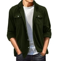 Muška majica Ležerne prilike modernog labavog fit jednostavnog džepa džemper džemper košulje za muškarce