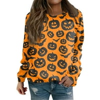 Umitay ženska casual moda Halloween Print s dugih rukava O-izrez TOP bluza