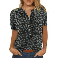 Žene T majice Grafički kratki rukav Ljetni trendy tiskani tiskani majica majica DECTER DIDES Bluze