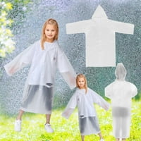 aiyuq.u Kids Rain Raincoat za djevojke dječake za višekratnu upotrebu Eva bistri prijenosni kaputi kišni