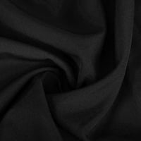 Jesenske haljine za žene Ženski trendi okrugli vrat Labavi dugi rukav čvrsta ručica dužine gležnja duga haljina crna xxl drs