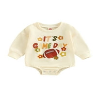 Dojenčad za djecu Dječak Girl Football Bodysuit dugi rukav ragbi printuje ROMPER dukseri Showsfuit Fall Outfit