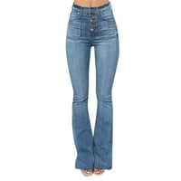 Petort Jean pantalone za žene Trendy Ženska bljeskalica Jeans High Sheik Ripped Hole Bootcut Classic